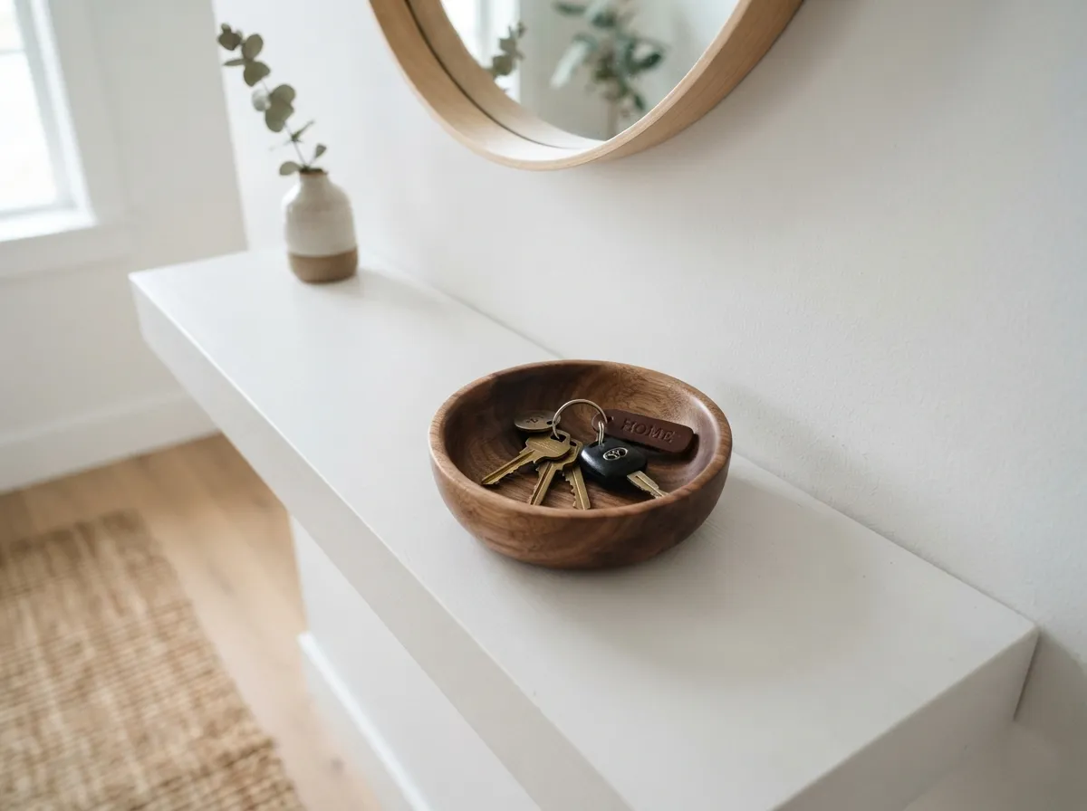 7. Place a thrifted ceramic vase with dried stems