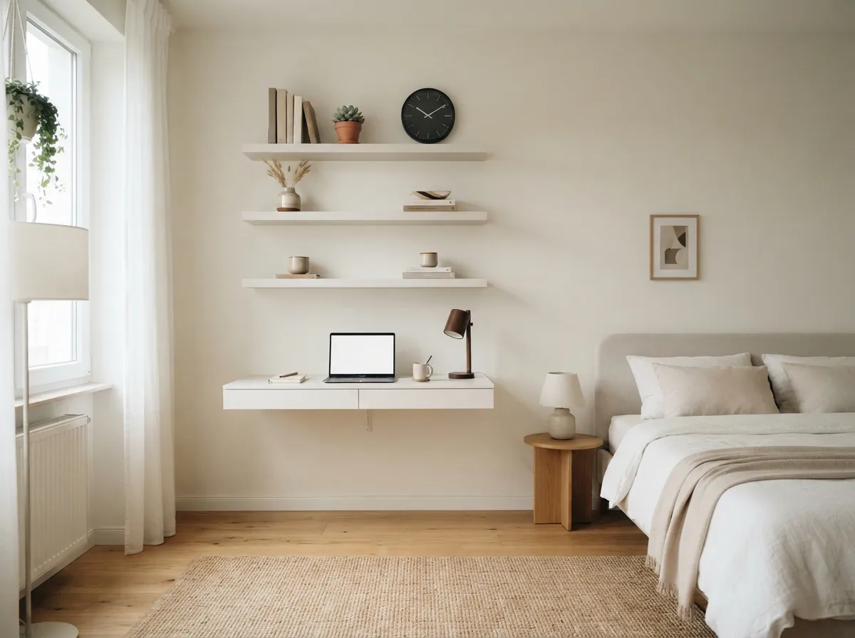 7. Add Floating Shelves for Books