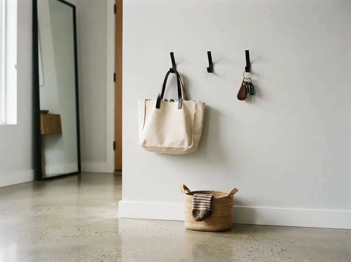 11. Use Wall Hooks for Everyday Items