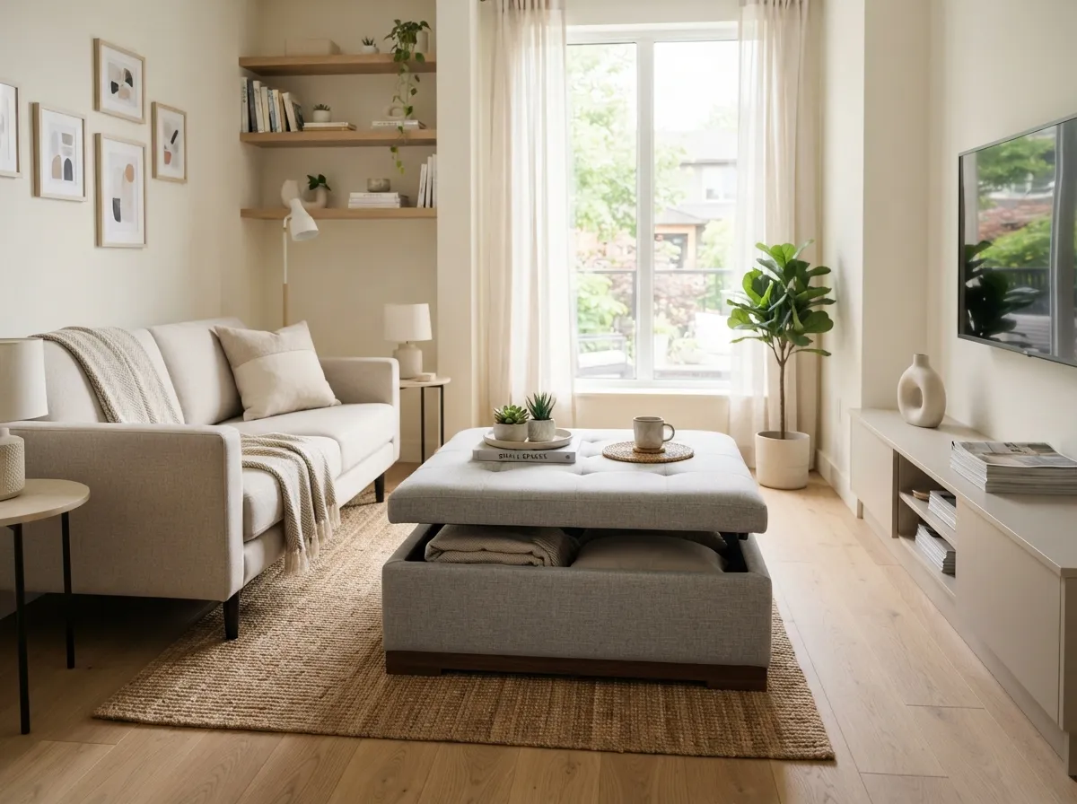 Prioritize Multi-Functional Furniture and Decor