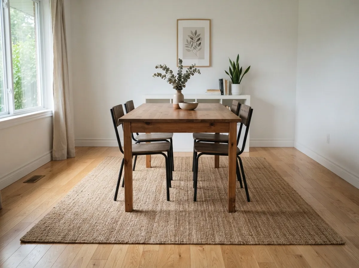 14. Incorporate a Simple Jute or Sisal Rug