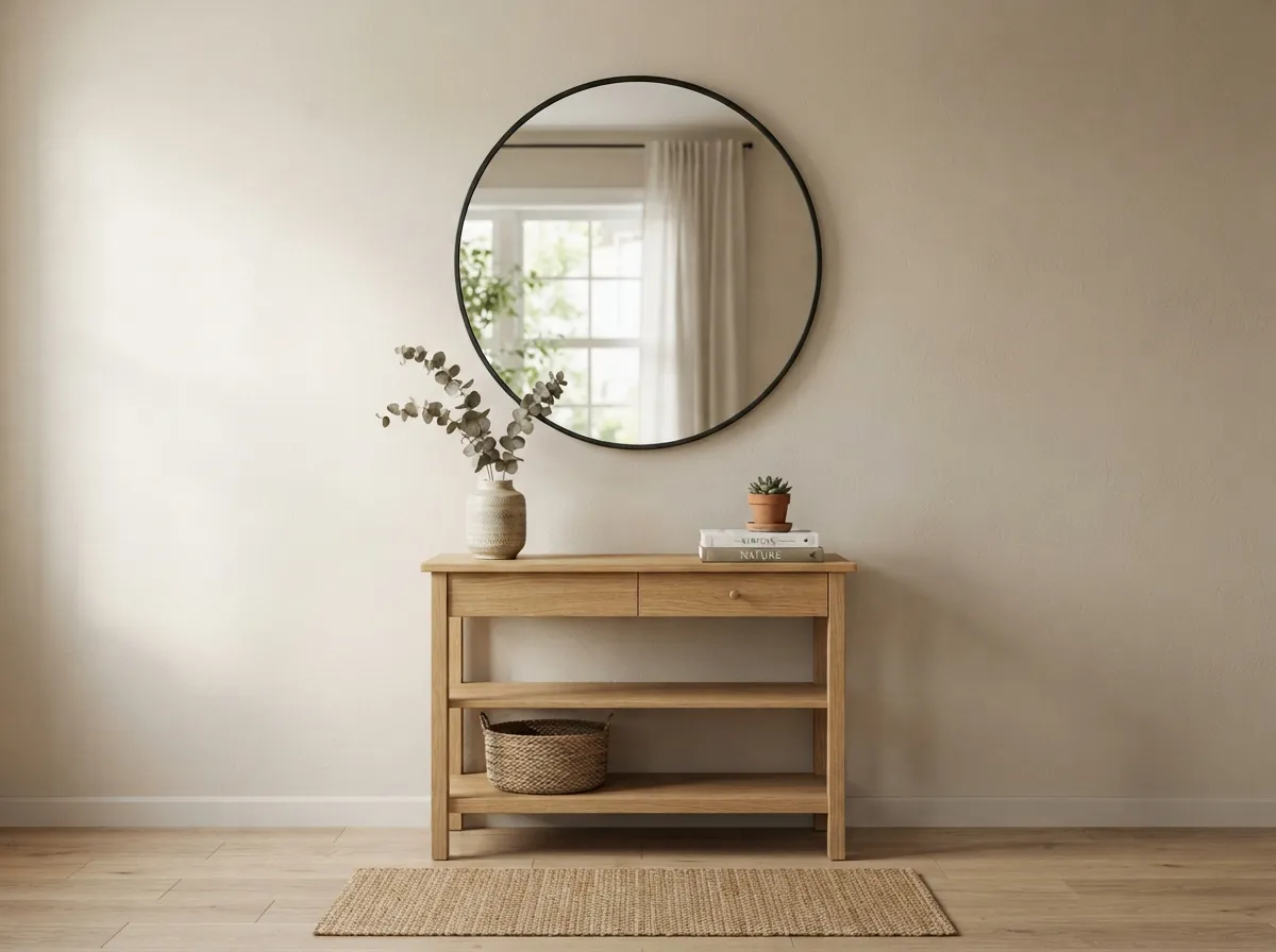 18. Hang a Single Large Round Mirror