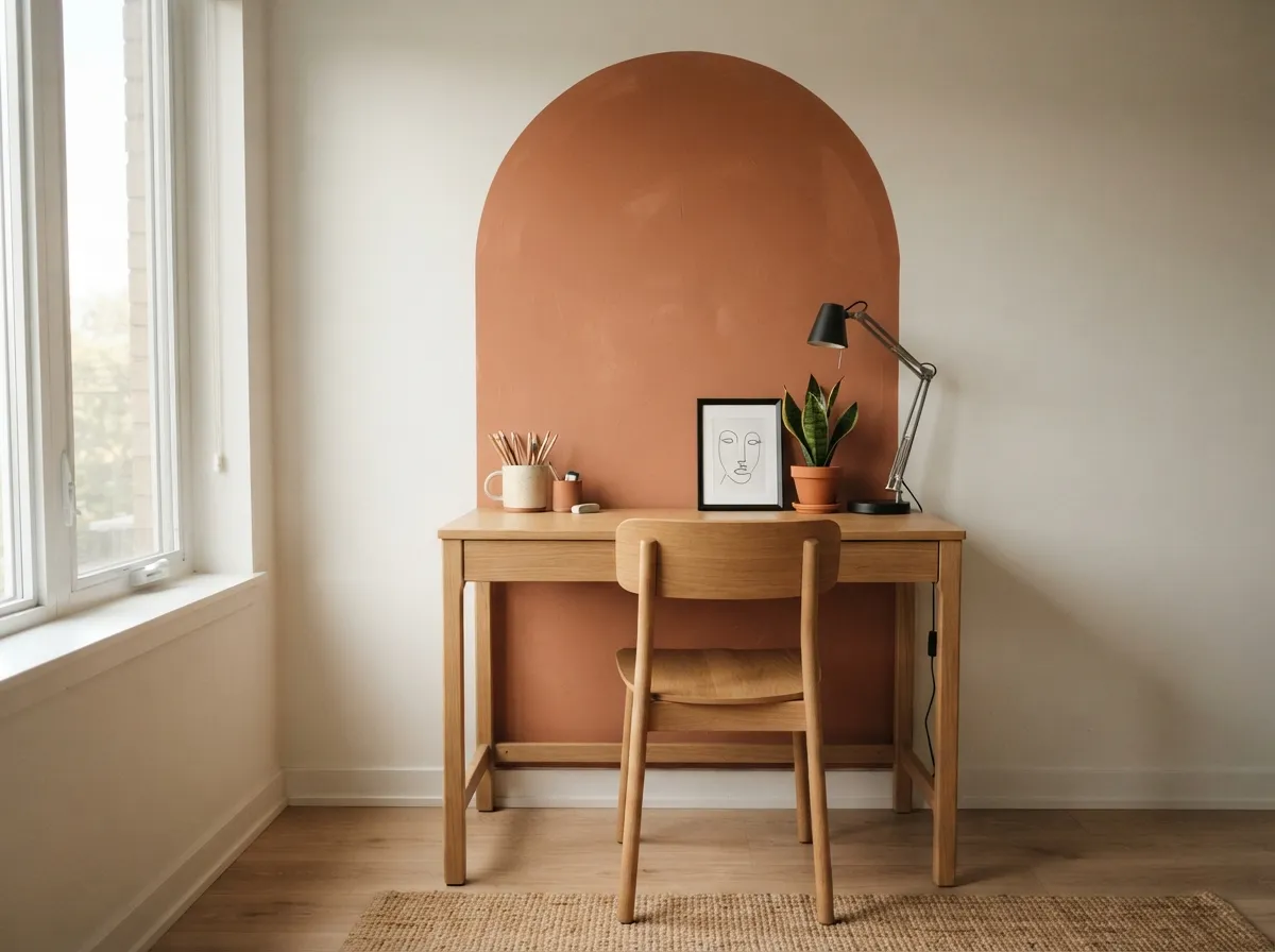 26. Paint an Accent Arch Behind a Bed or Desk