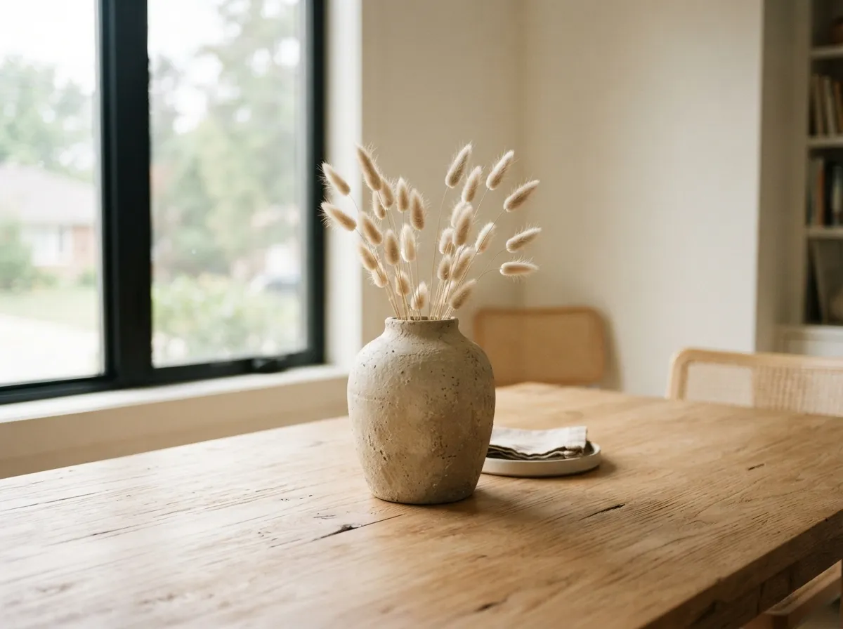 30. Display Dried Florals in a Stone Vessel