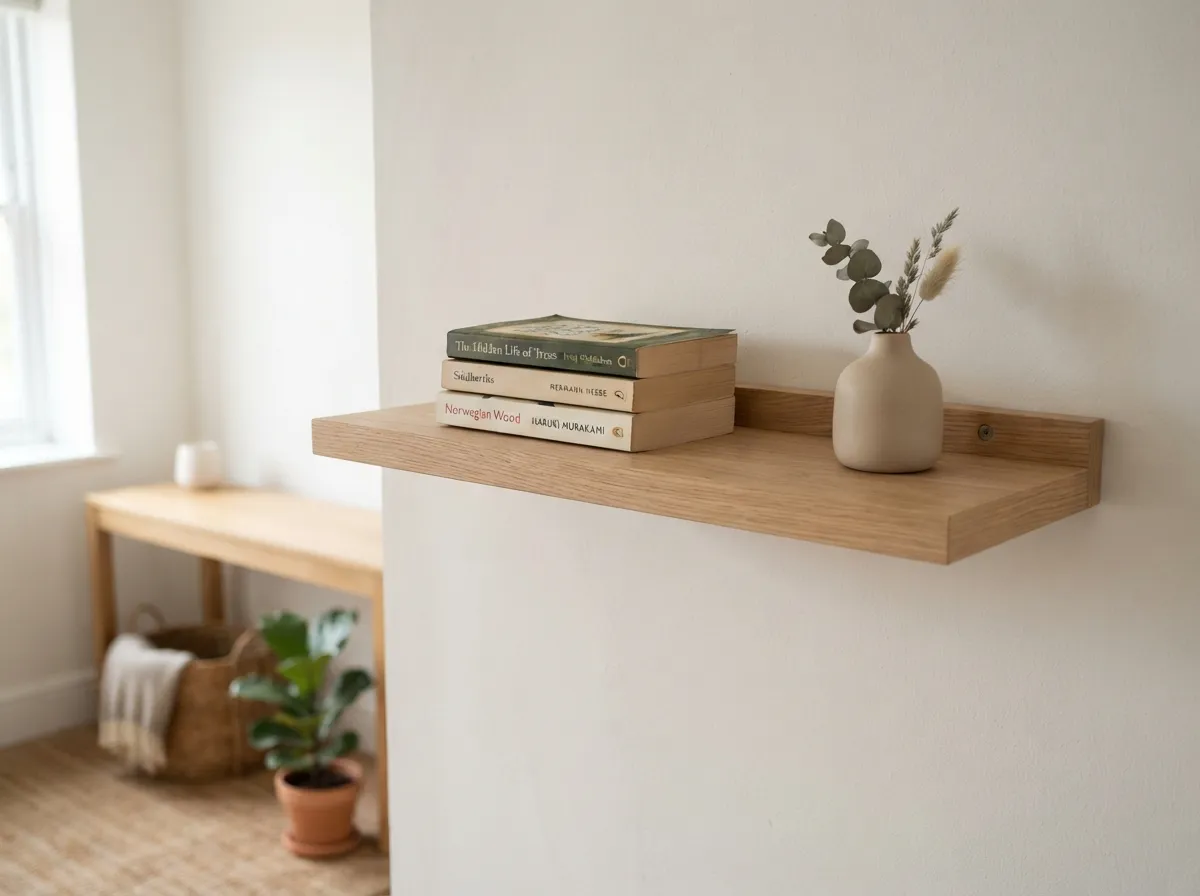 9. Style Open Shelves with Negative Space