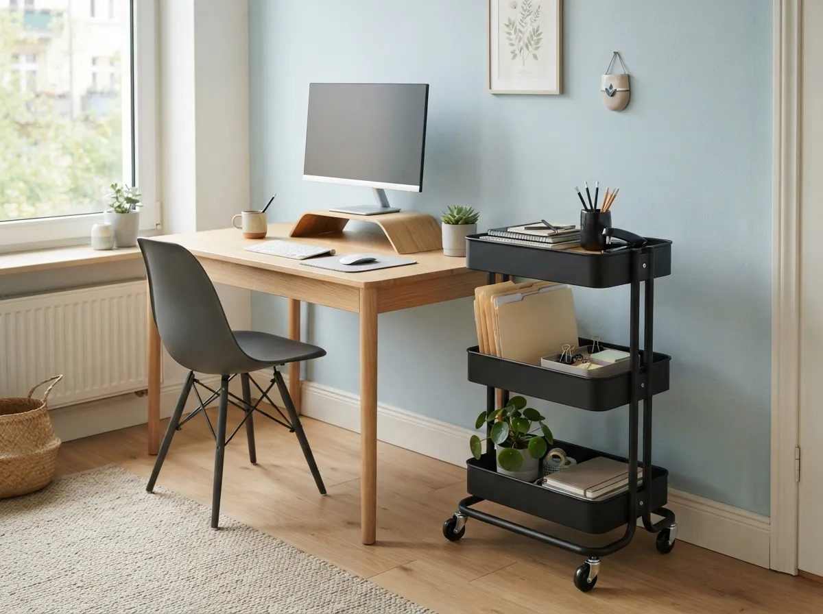 Incorporate a Rolling Cart for Supplies