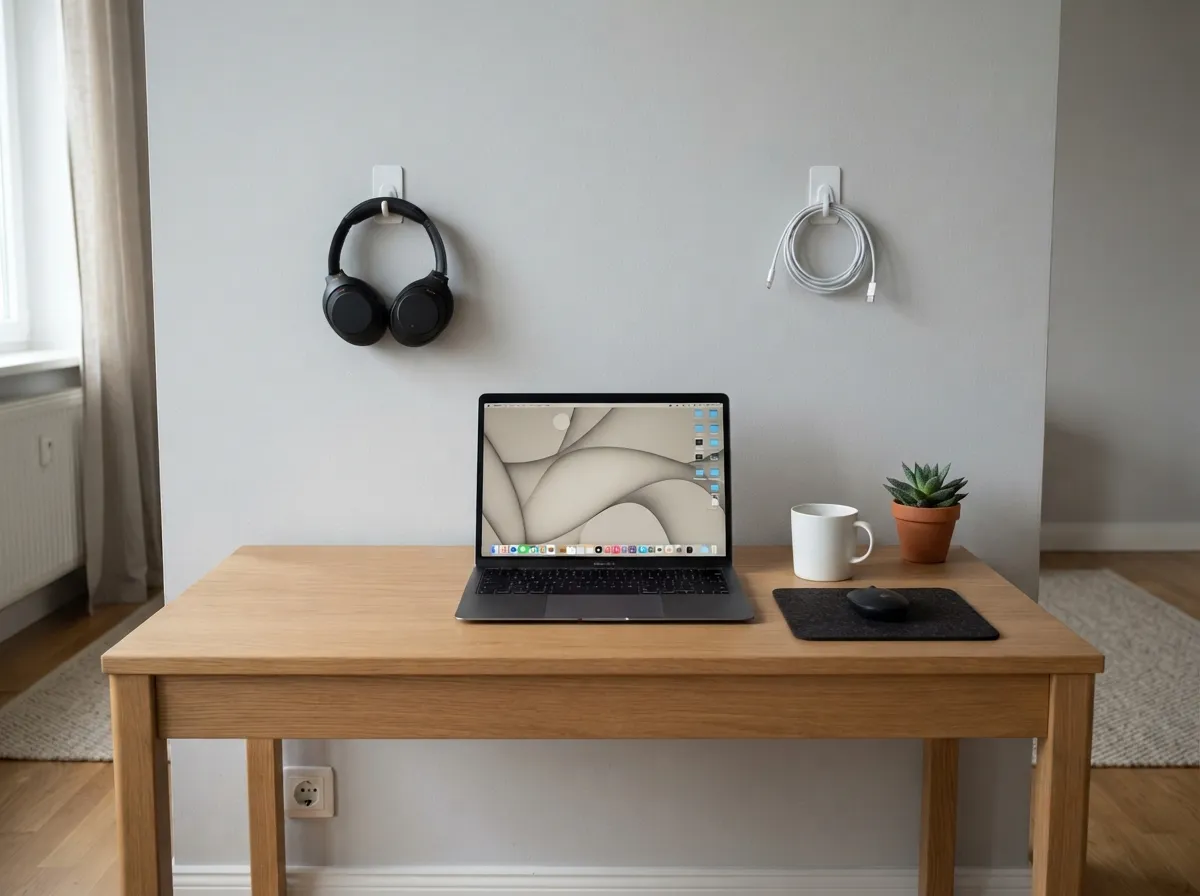 12. Using Peel-and-Stick Hooks for Lightweight Items