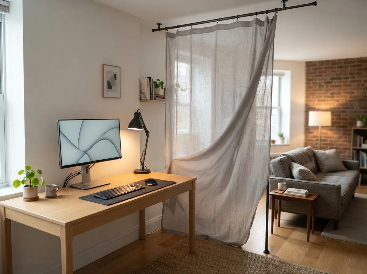 25. Utilizing Tension Rods for Temporary Dividers