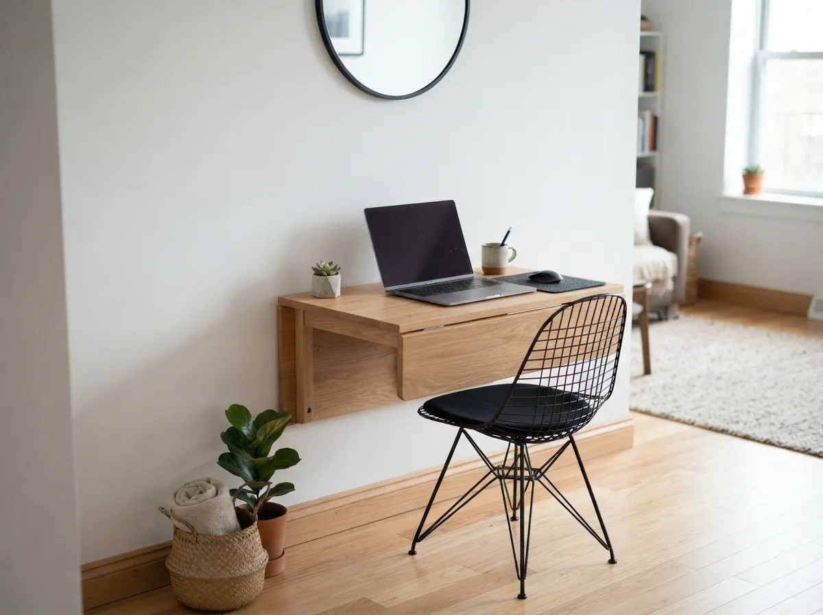 2. Install Fold-Down Murphy Desks for Easy Storage