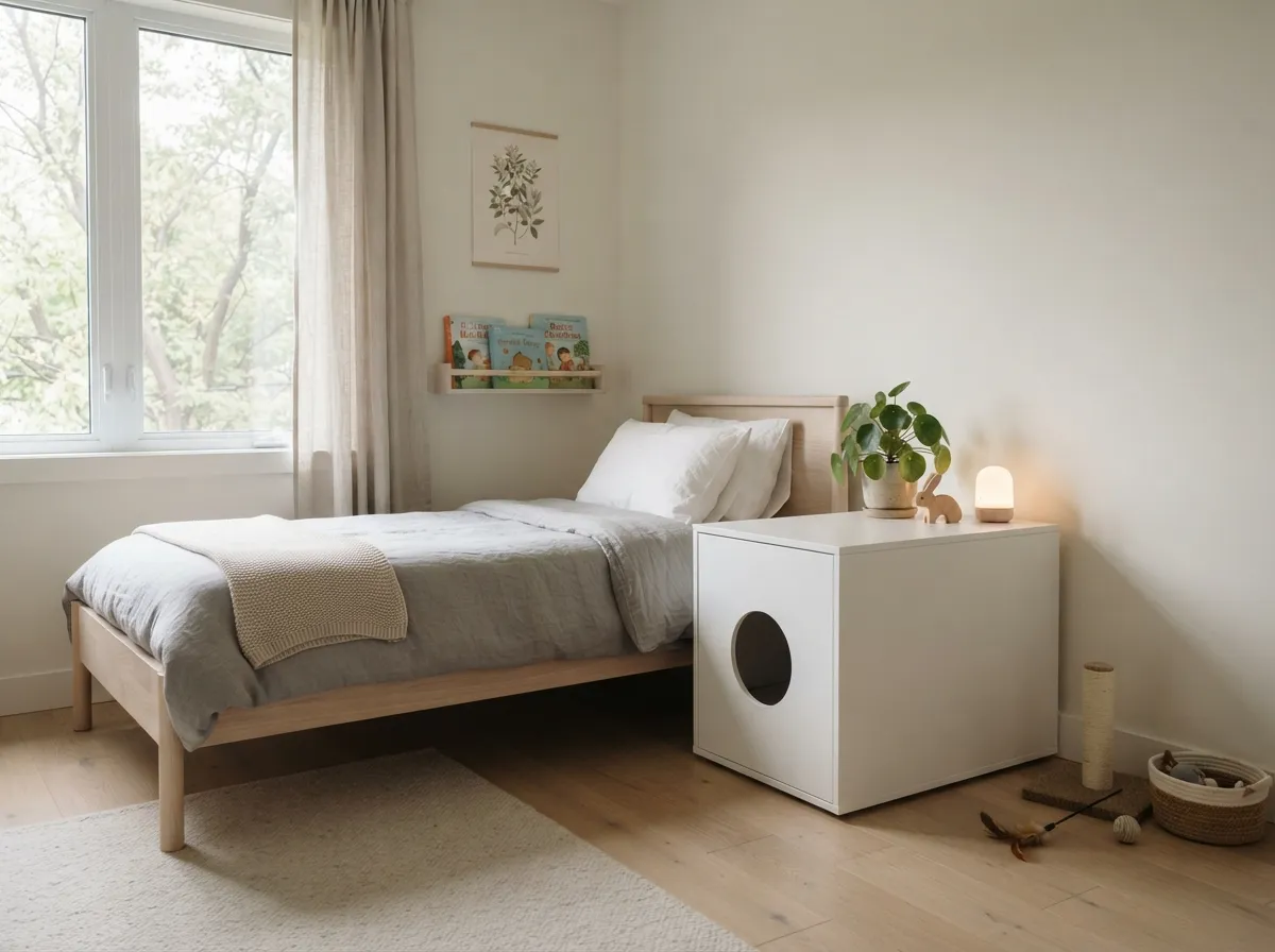 13. Hidden Litter Box Integration