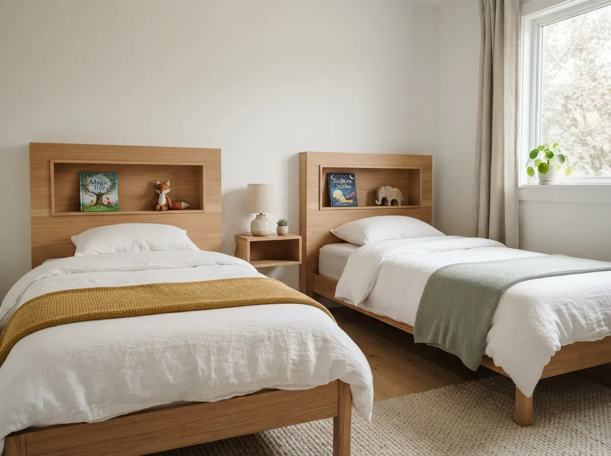 18. Integrated Headboard Storage Compartments