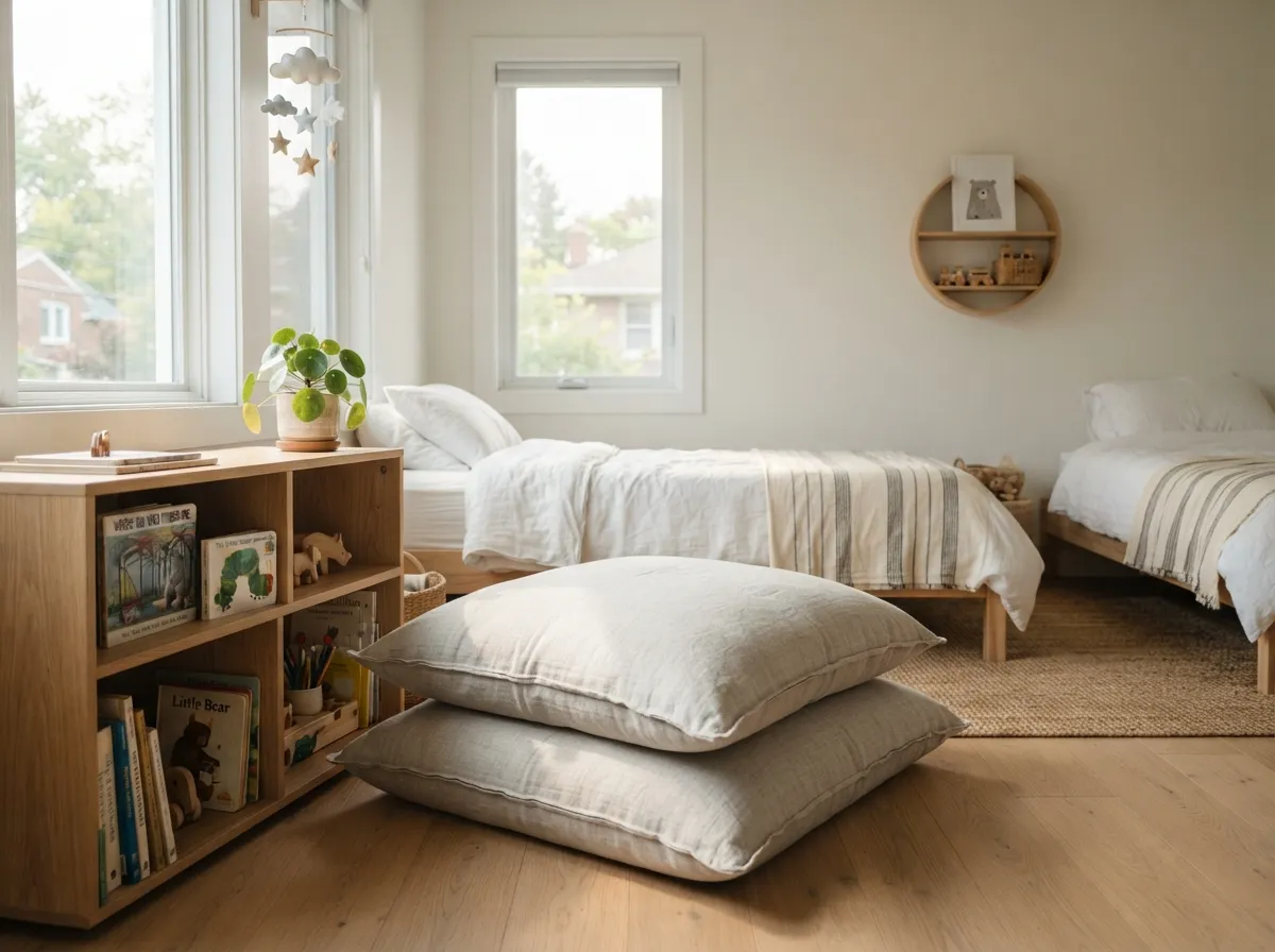 6. Minimalist Floor Cushions Instead of Chairs