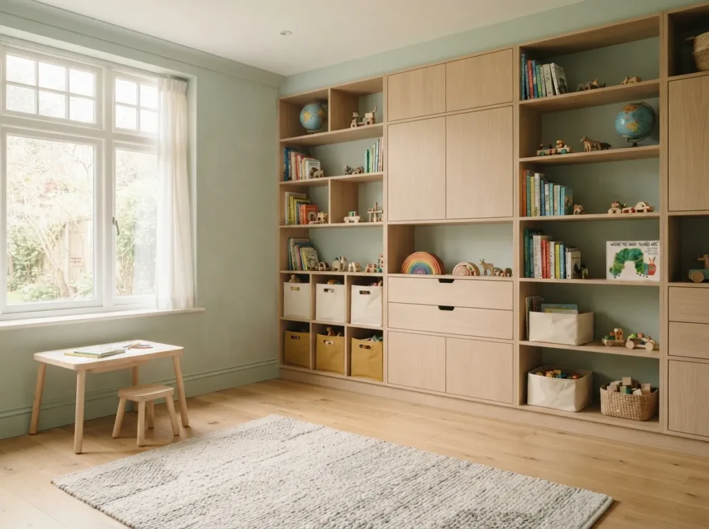 1. Integrated Wall Shelving