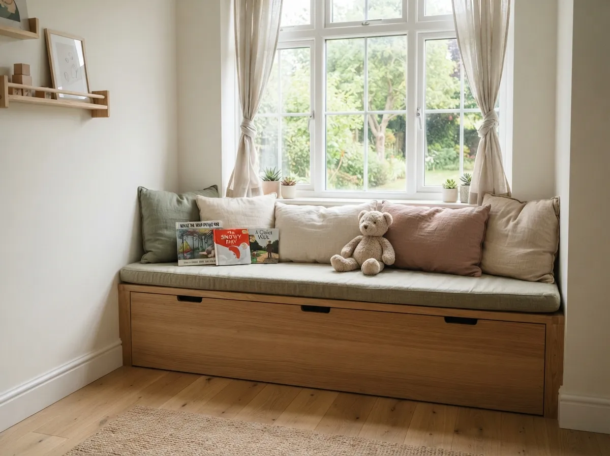 5. Built-In Bench Seating with Storage