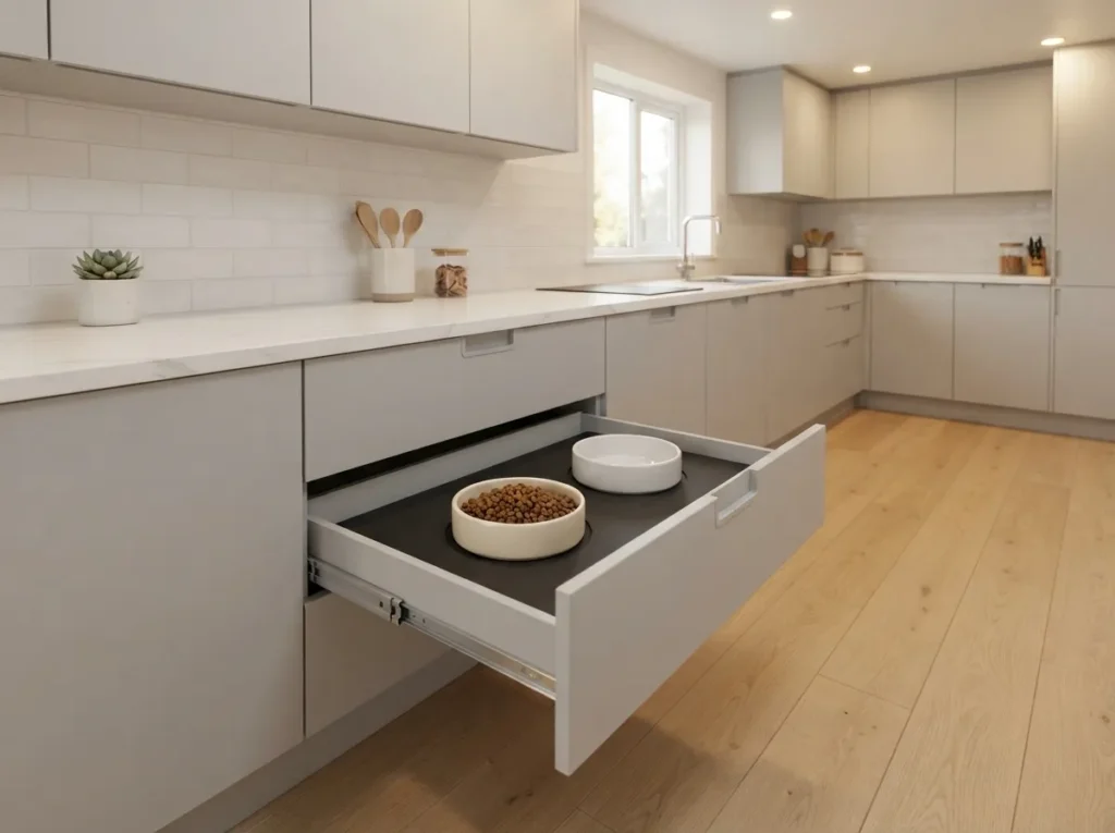1. Pull-Out Drawer Feeding Station