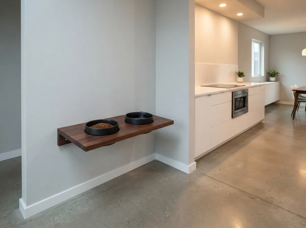 10. Wall-Mounted Floating Shelf Bowls