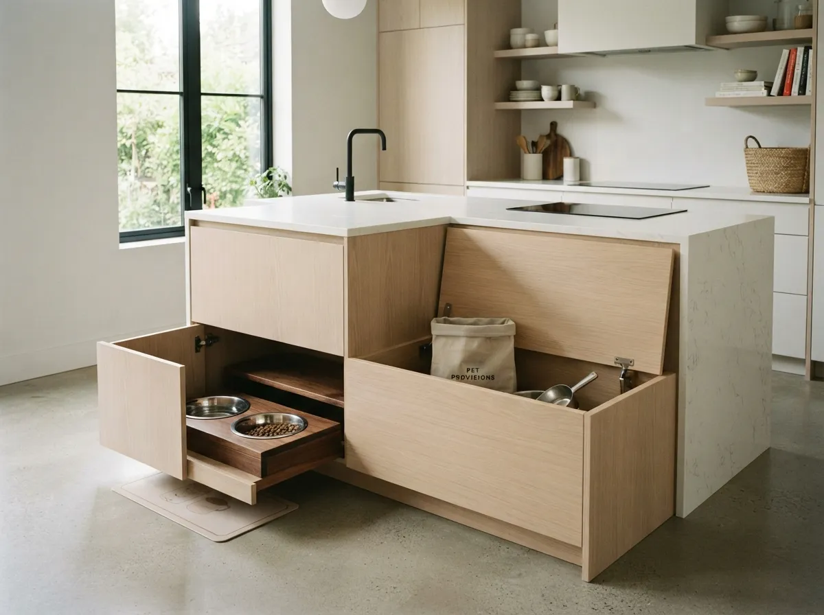 11. Multi-Purpose Storage Bench with Pet Features