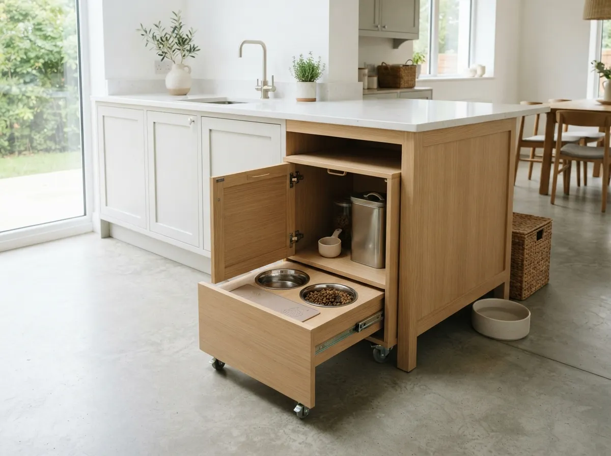 14. Mobile Pet Food Cart on Wheels