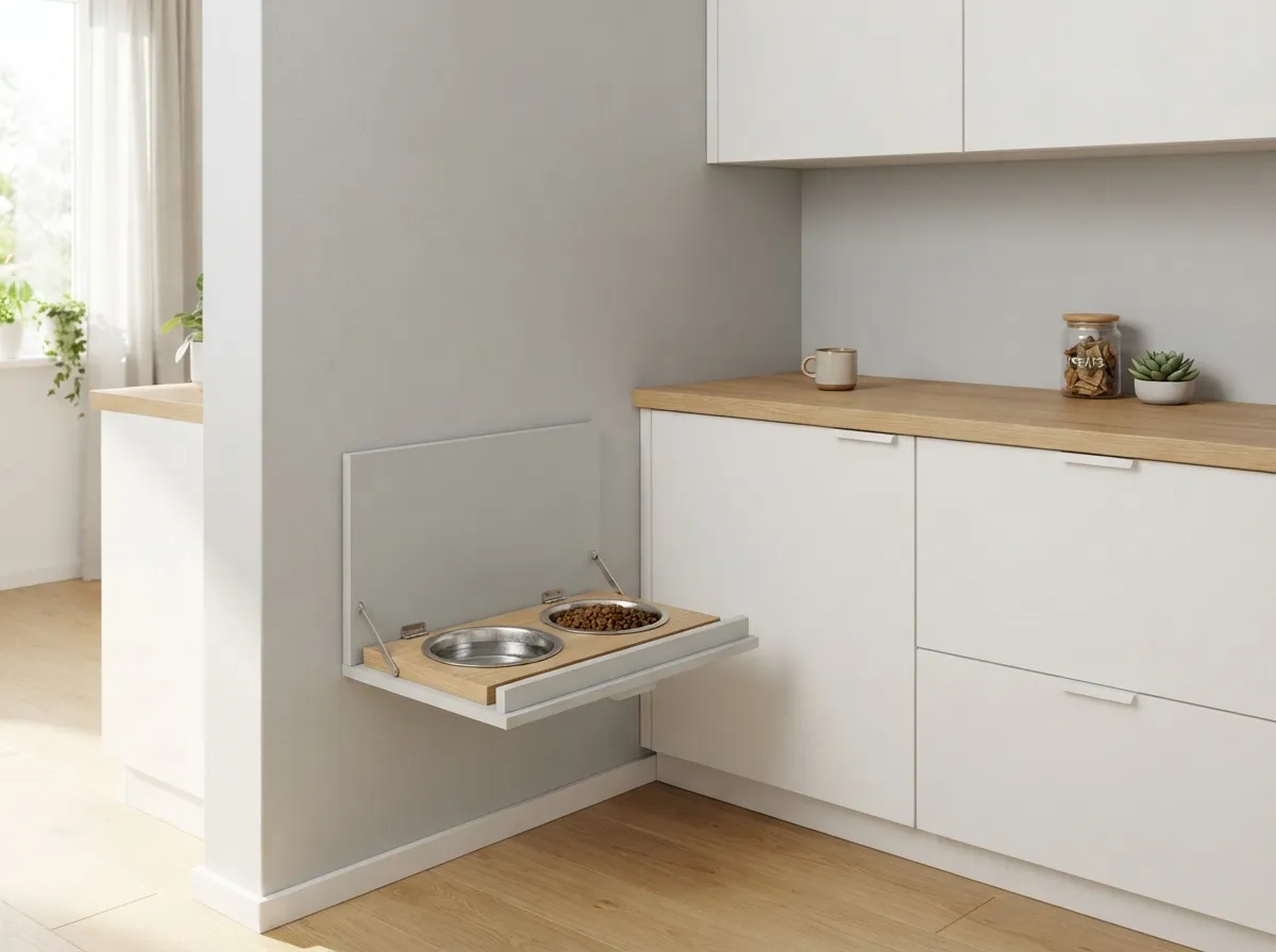 7. Fold-Down Wall-Mounted Bowls