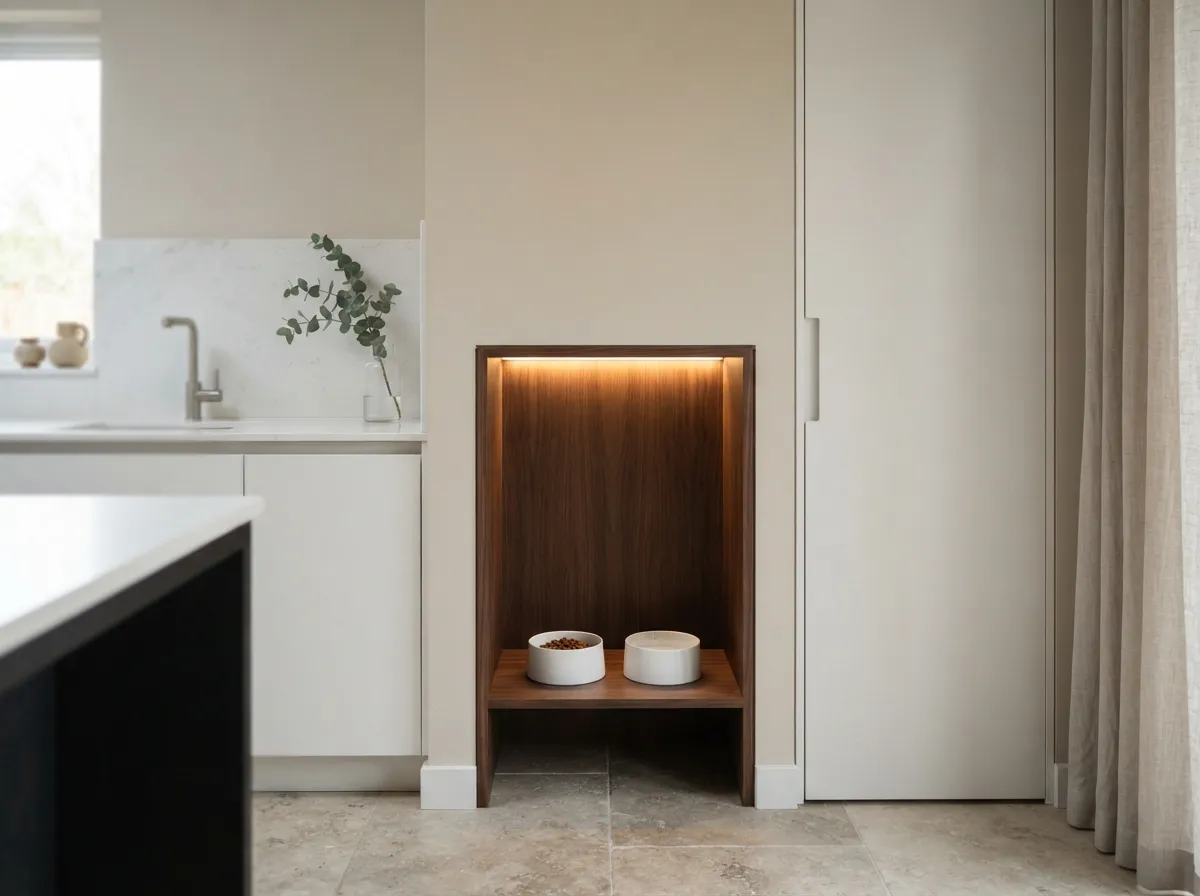9. Discreet Alcove for Water and Food
