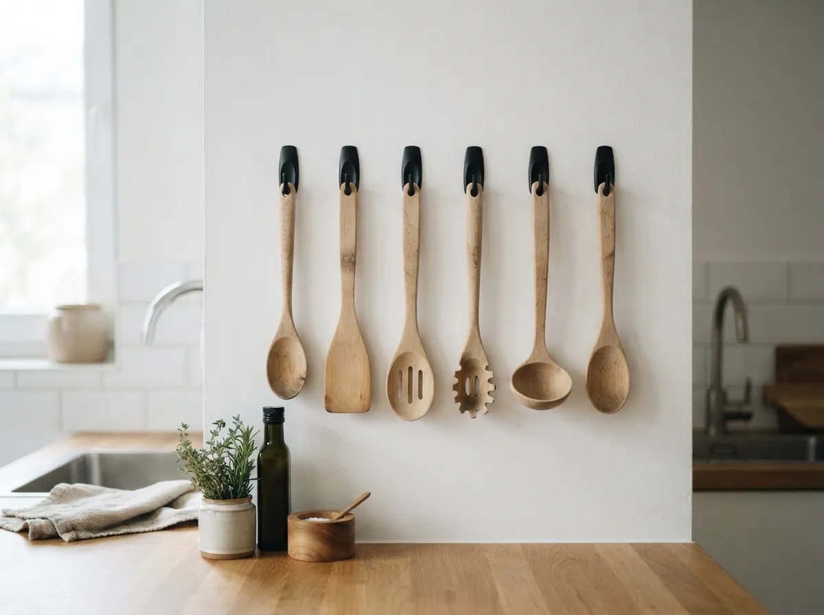 6. Command hooks for hanging utensils