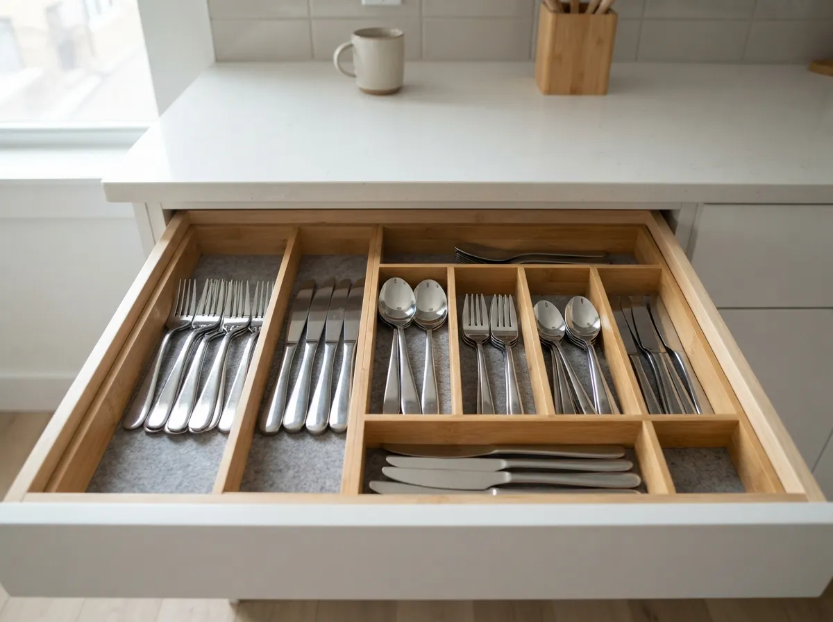8. Modular drawer dividers for organization