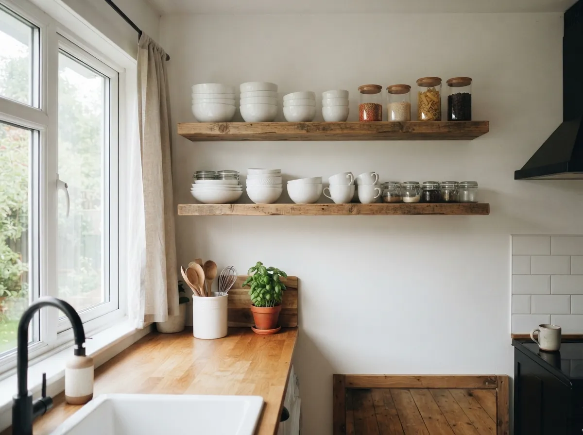 Utilizing Open Shelving with Intentional Styling