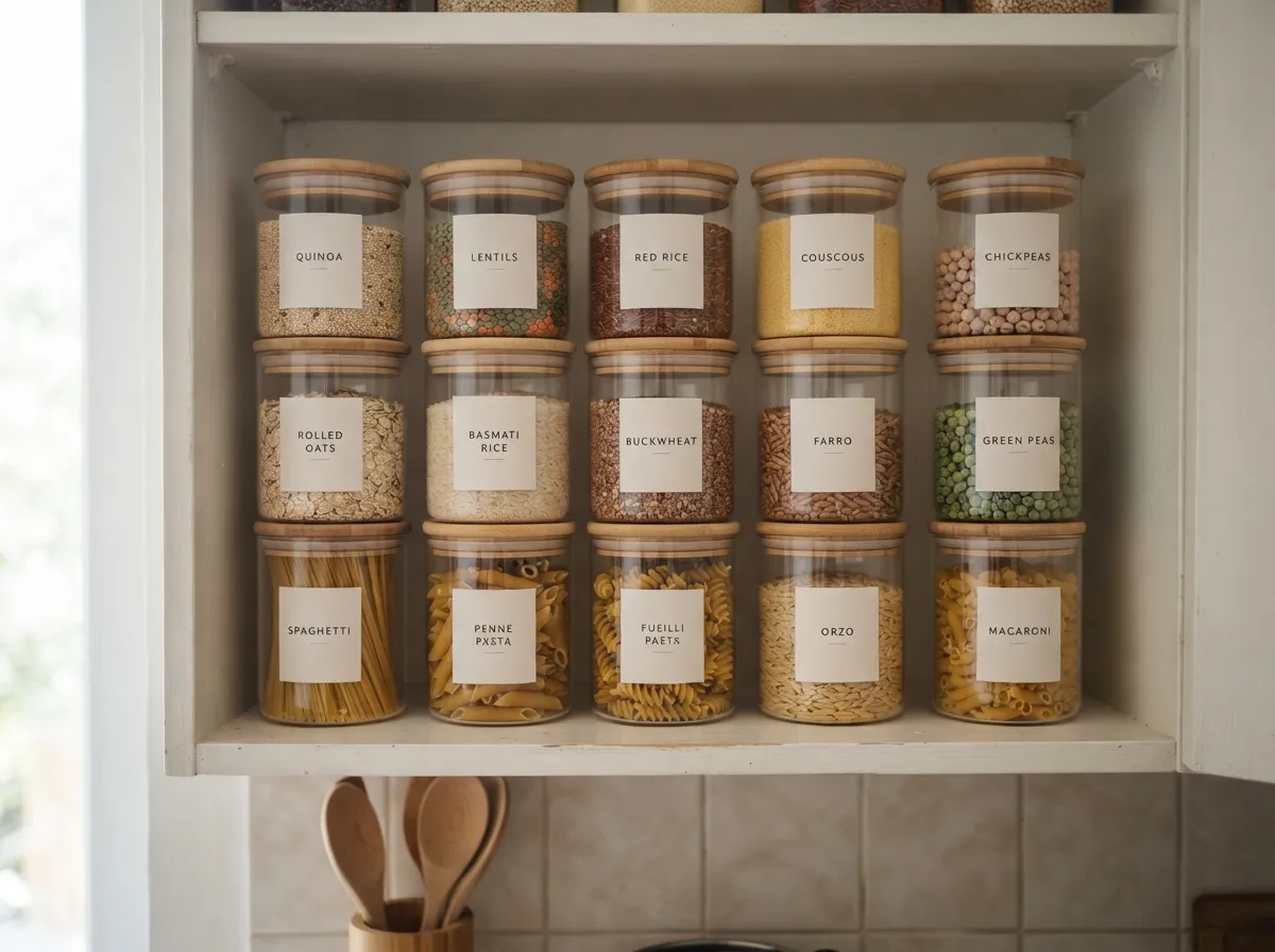 Streamlining Pantry Storage with Decanted Goods