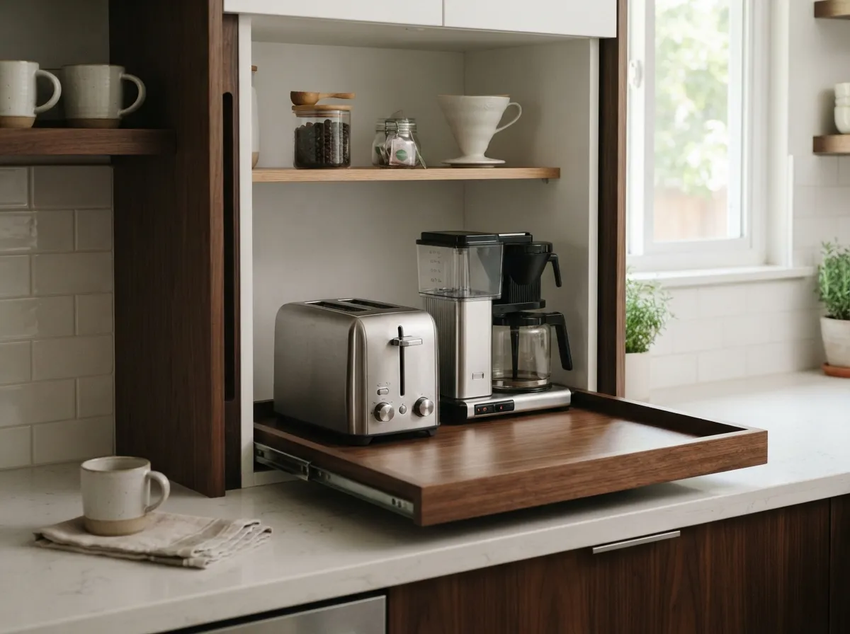 14. Conceal Small Appliances Behind Cabinet Doors