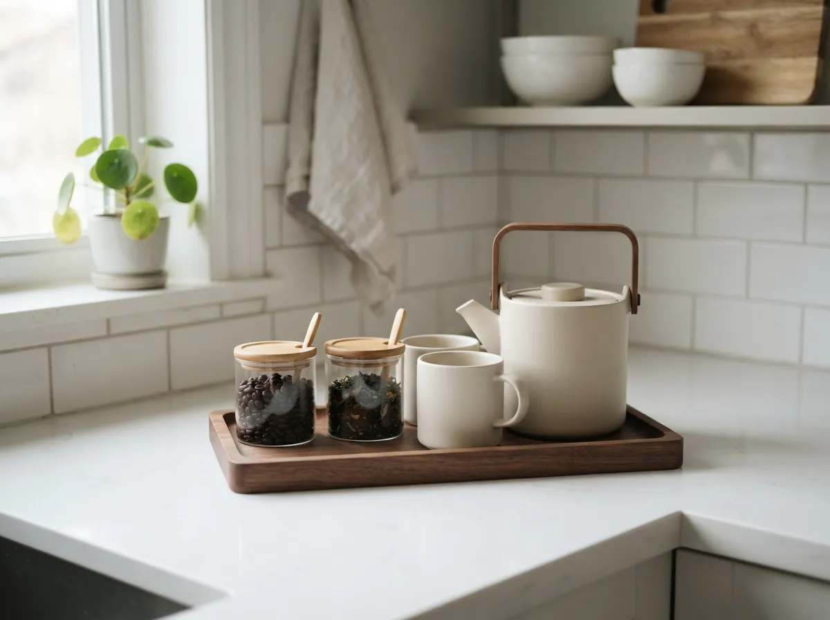 18. Create a Dedicated Tea and Coffee Station
