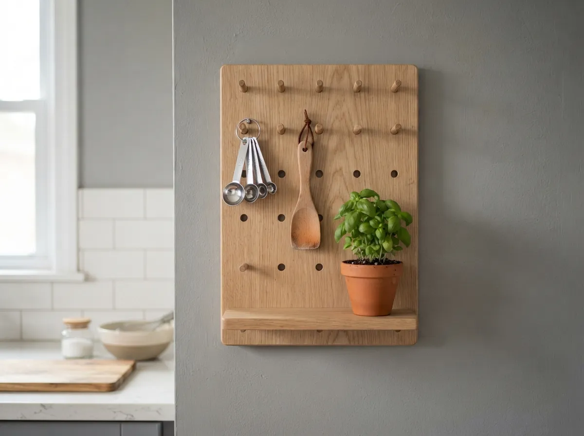 3. Utilize Vertical Wall Space with Pegboards