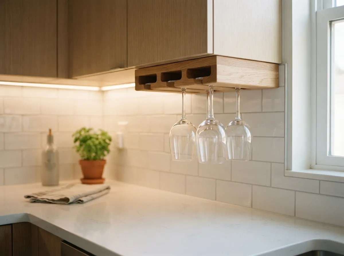 5. Install Under-Cabinet Stemware Racks