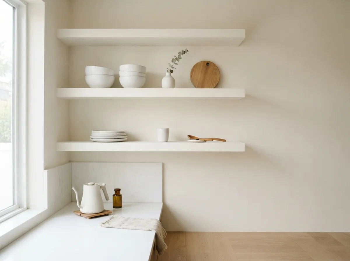 15. Paint Shelves the Same Color as Walls