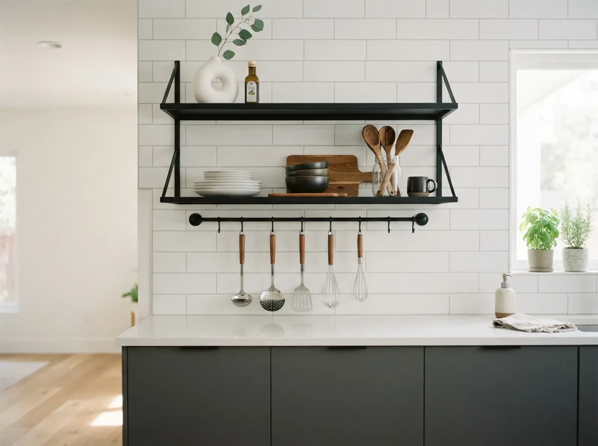 18. Hang Utensils on a Rail System