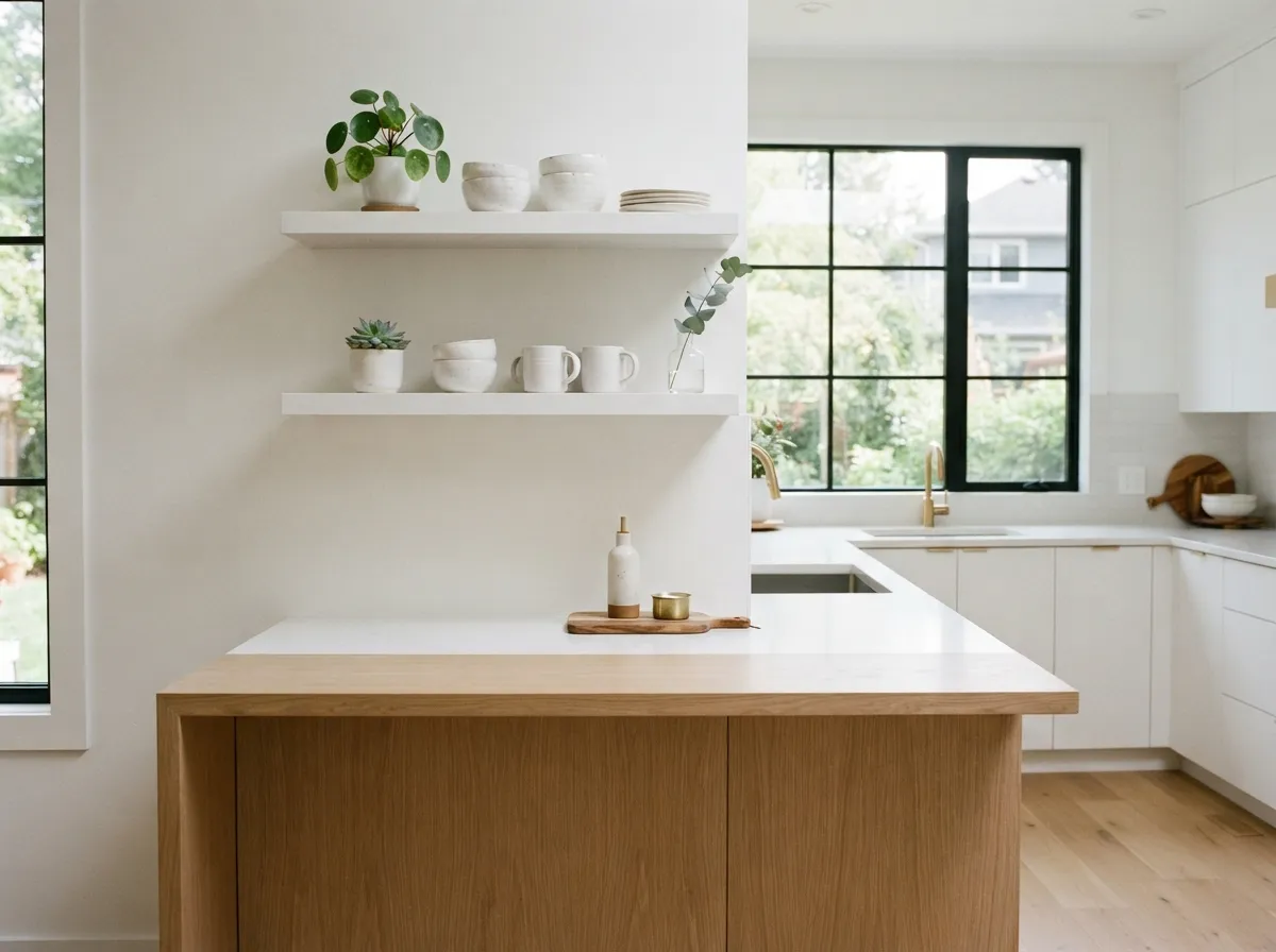 22. Consider Open Shelves Above a Peninsula