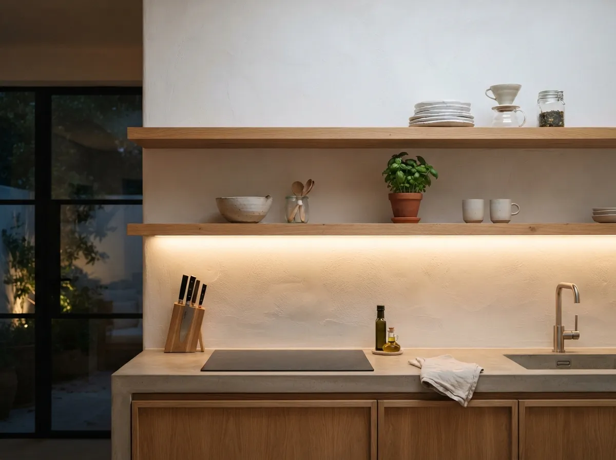 5. Incorporate Under-Shelf LED Lighting