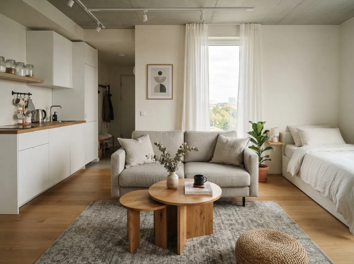 14. Nested Coffee Tables for Flexible Arrangement