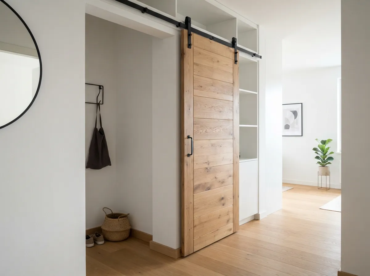 15. Sliding Barn Doors Over Closets