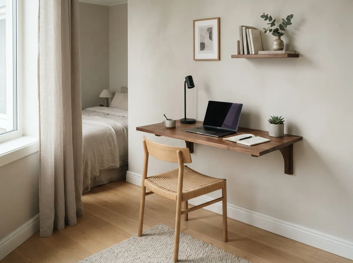 19. Fold-Down Desk Spaces for Working Remotely