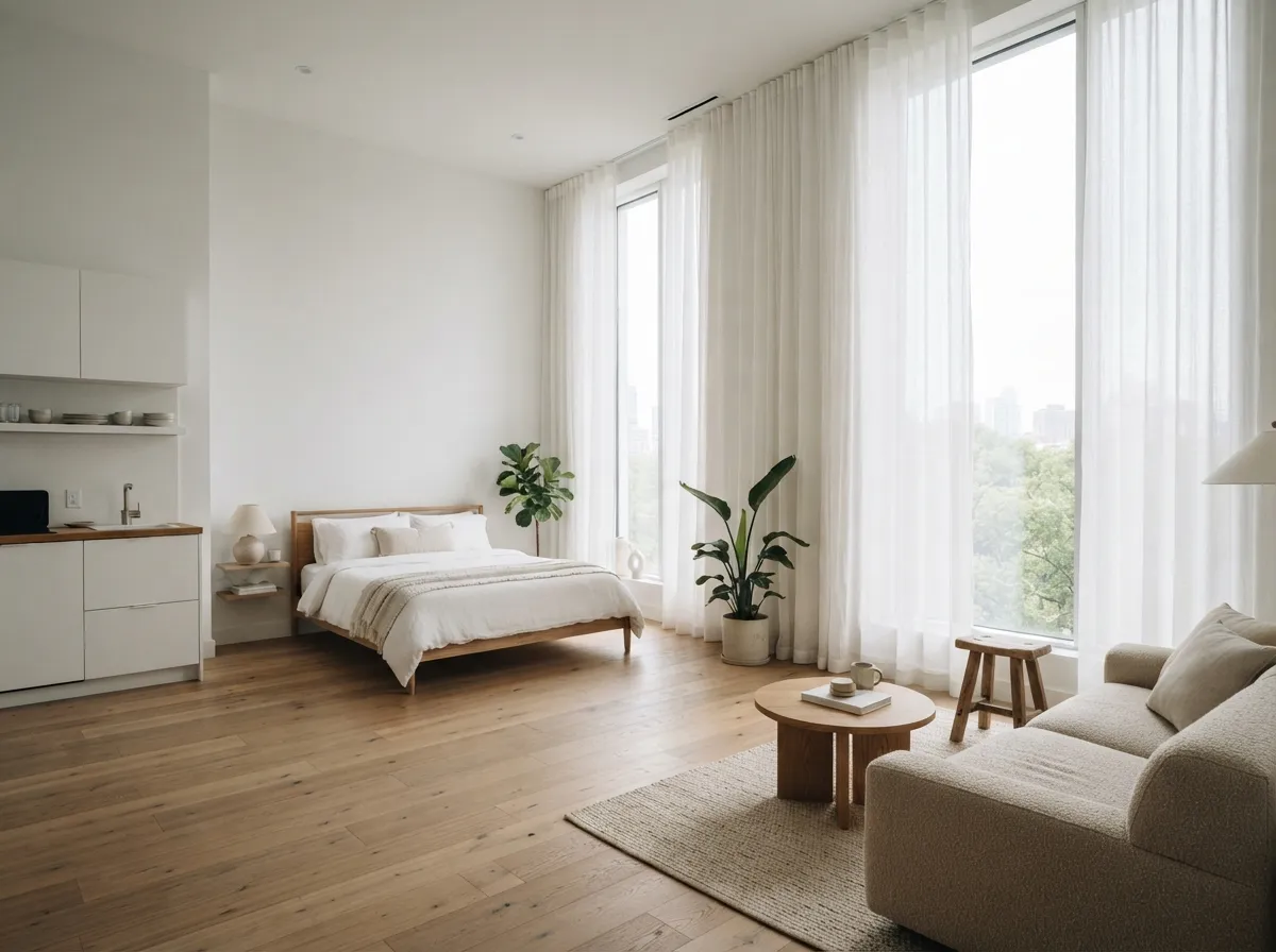 20. Curtains Hung High to Accentuate Height