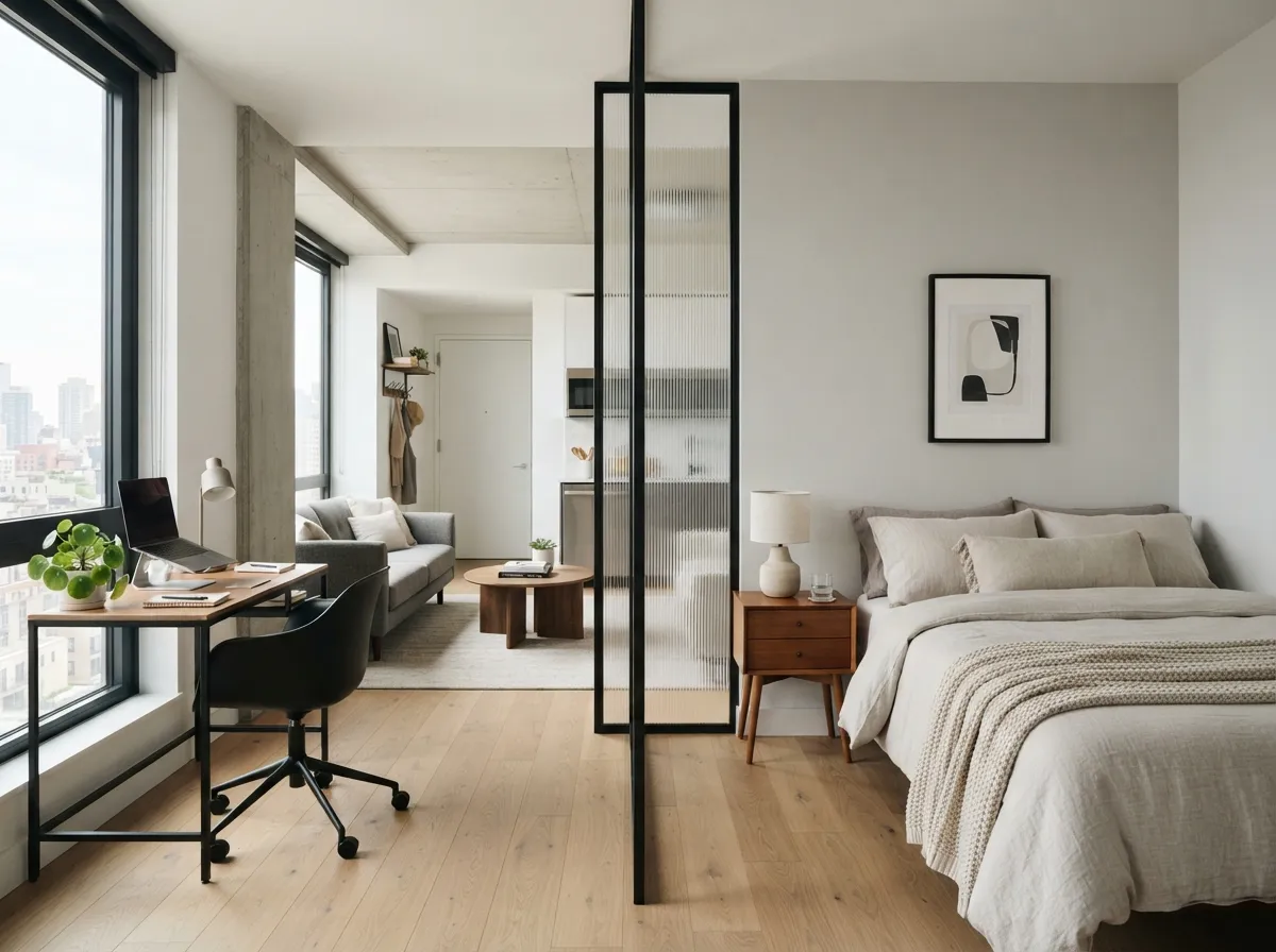 4. Slim Metal-Frame Room Dividers