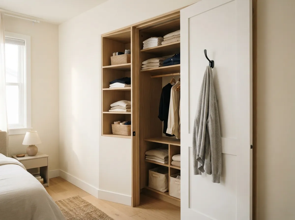 16. Closet with Built-In Valet Hook on Door