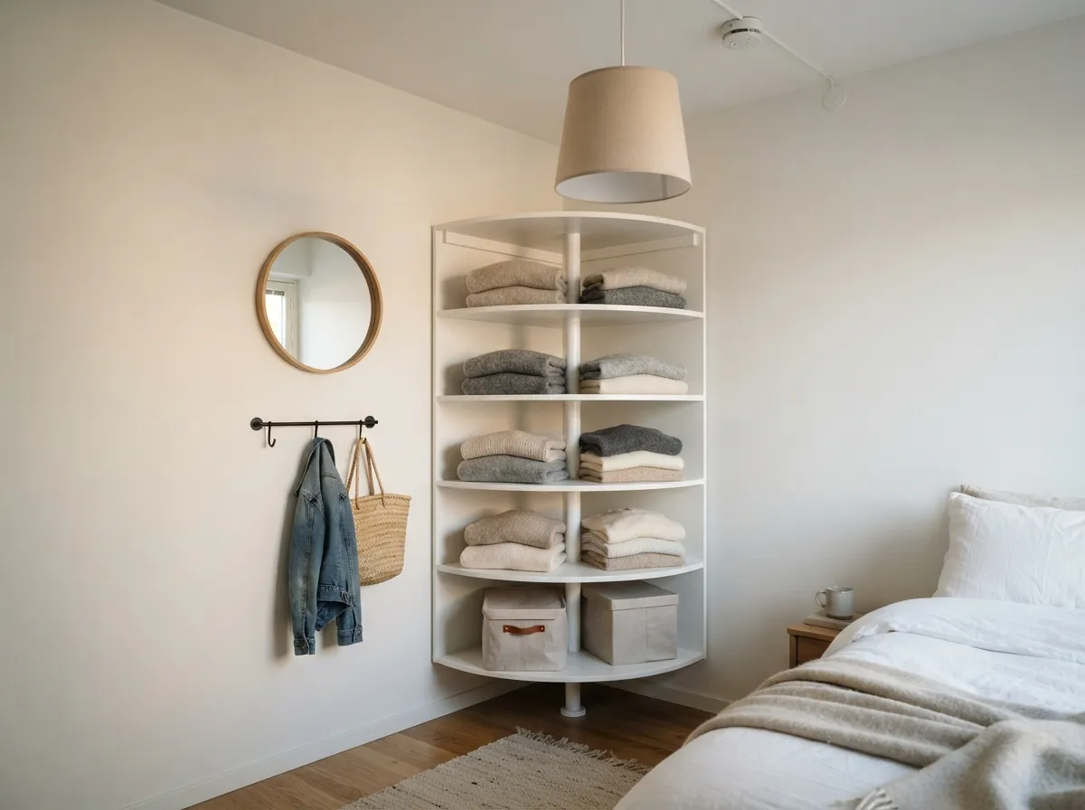 4. Corner Closet Unit with Rotating Shelves