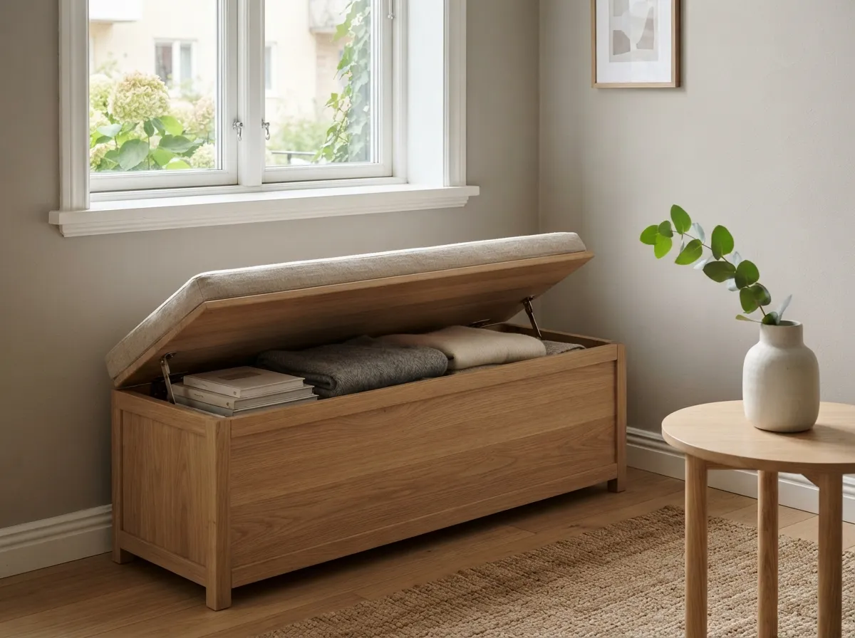 11. Storage Benches for Extra Seating and Hiding Clutter