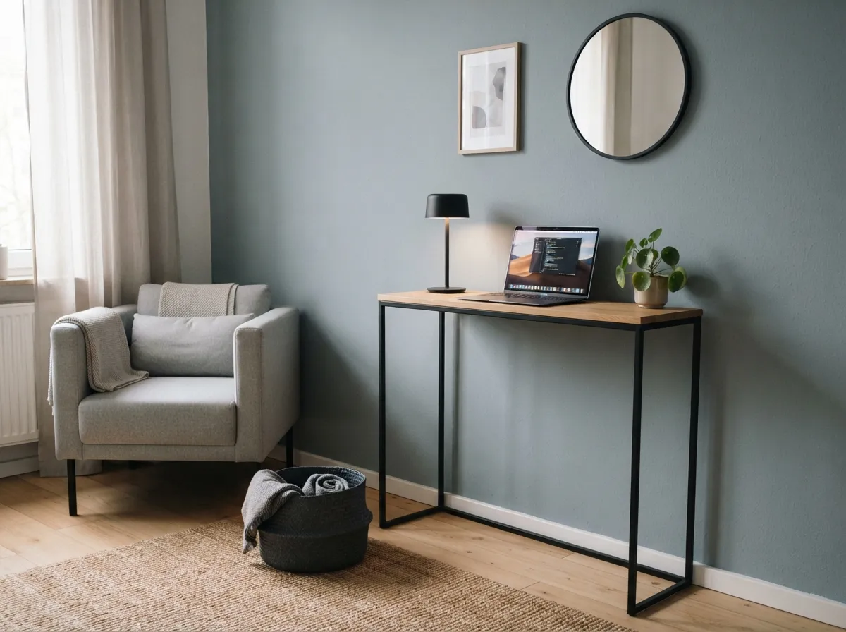 15. Slim Console Tables as Discreet Work Surfaces