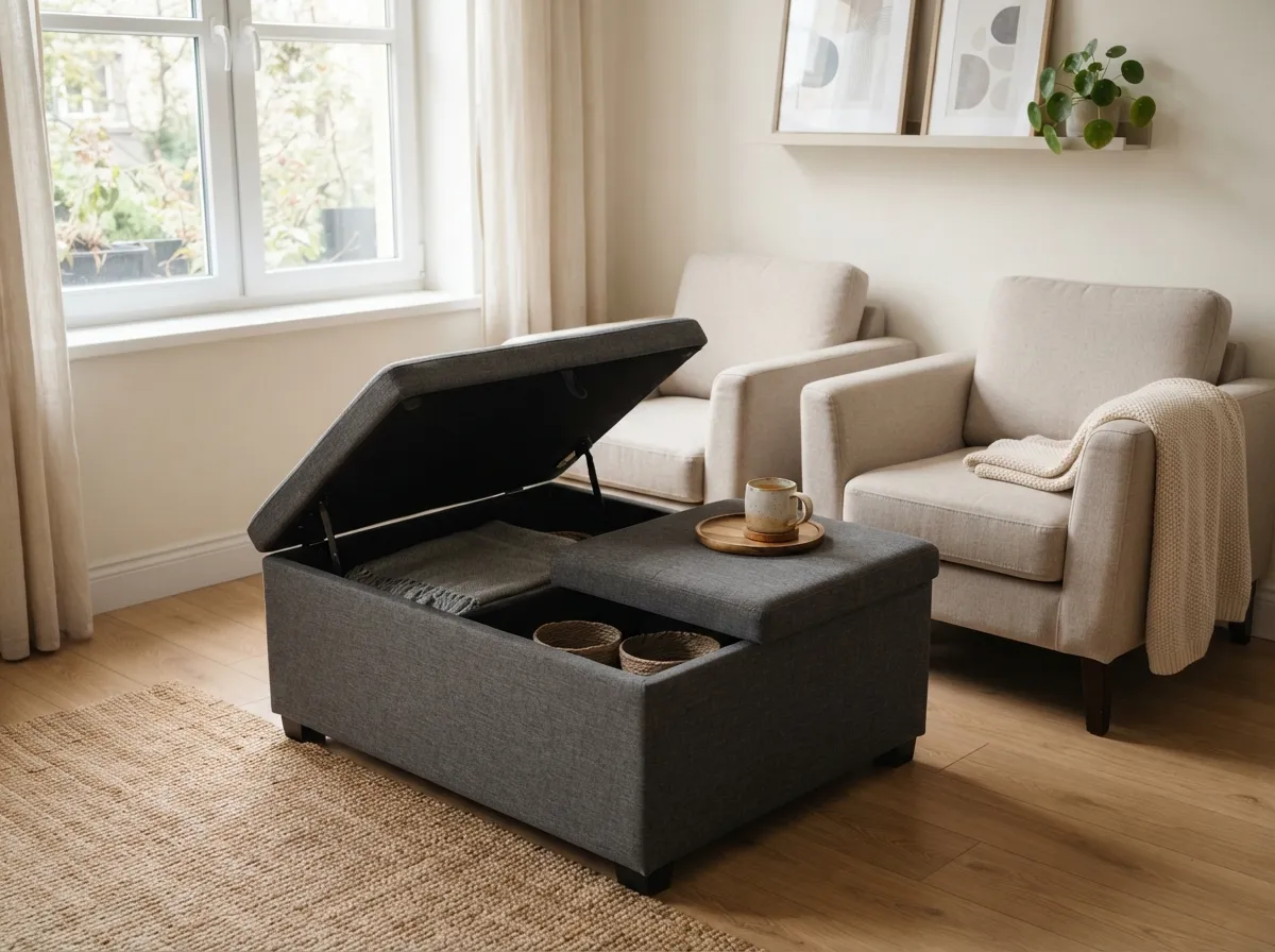 2. Ottomans That Open for Storage