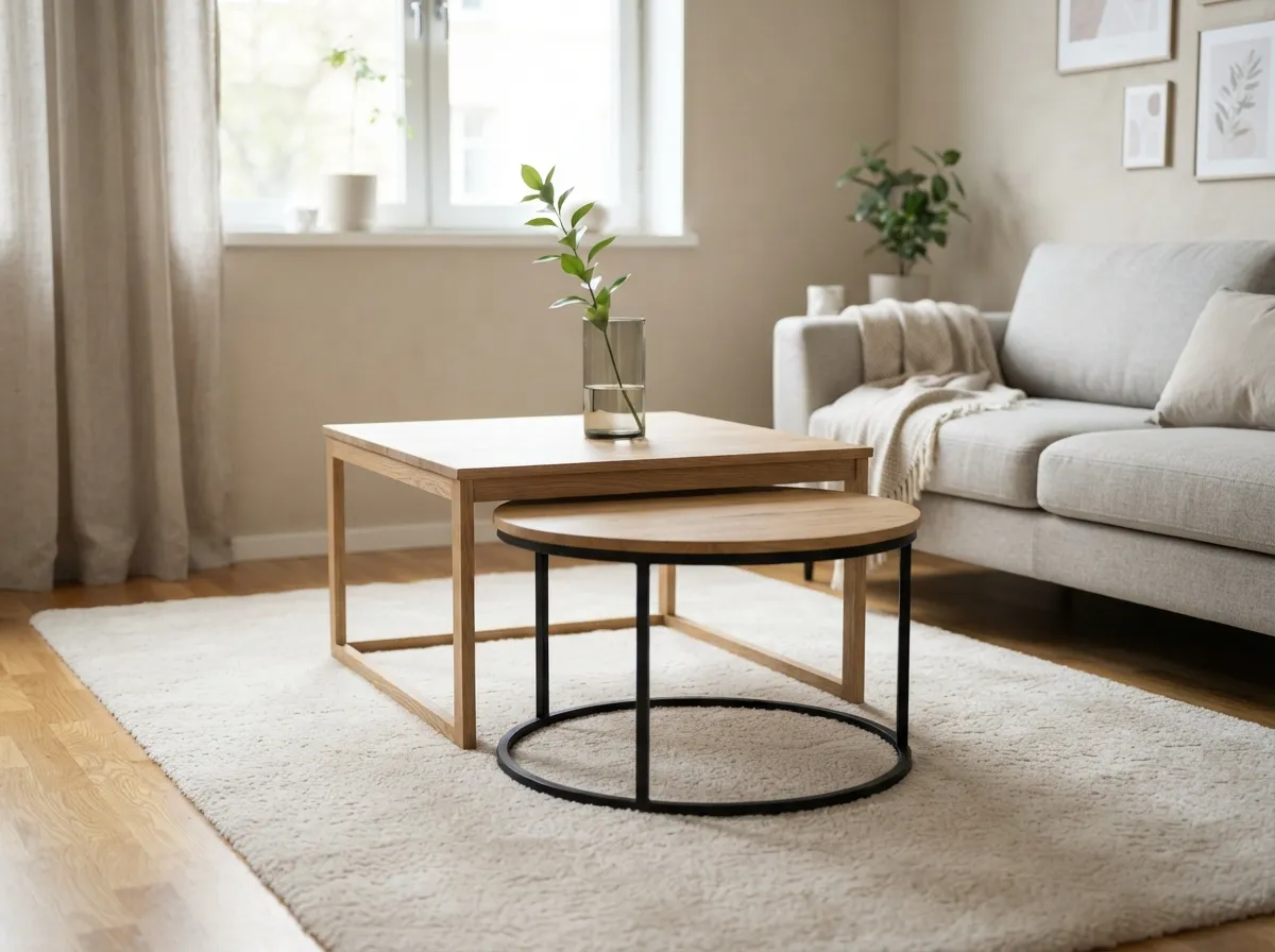 3. Nesting Coffee Tables for Variable Surface Area