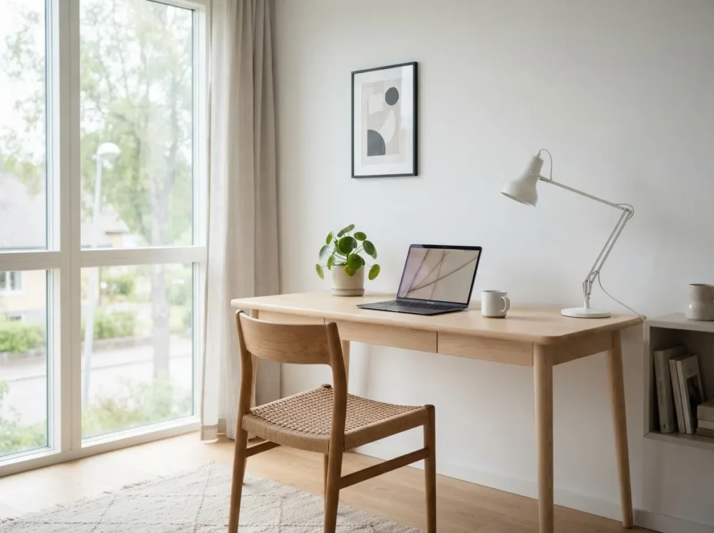 1. Minimalist Wood Desk Selection