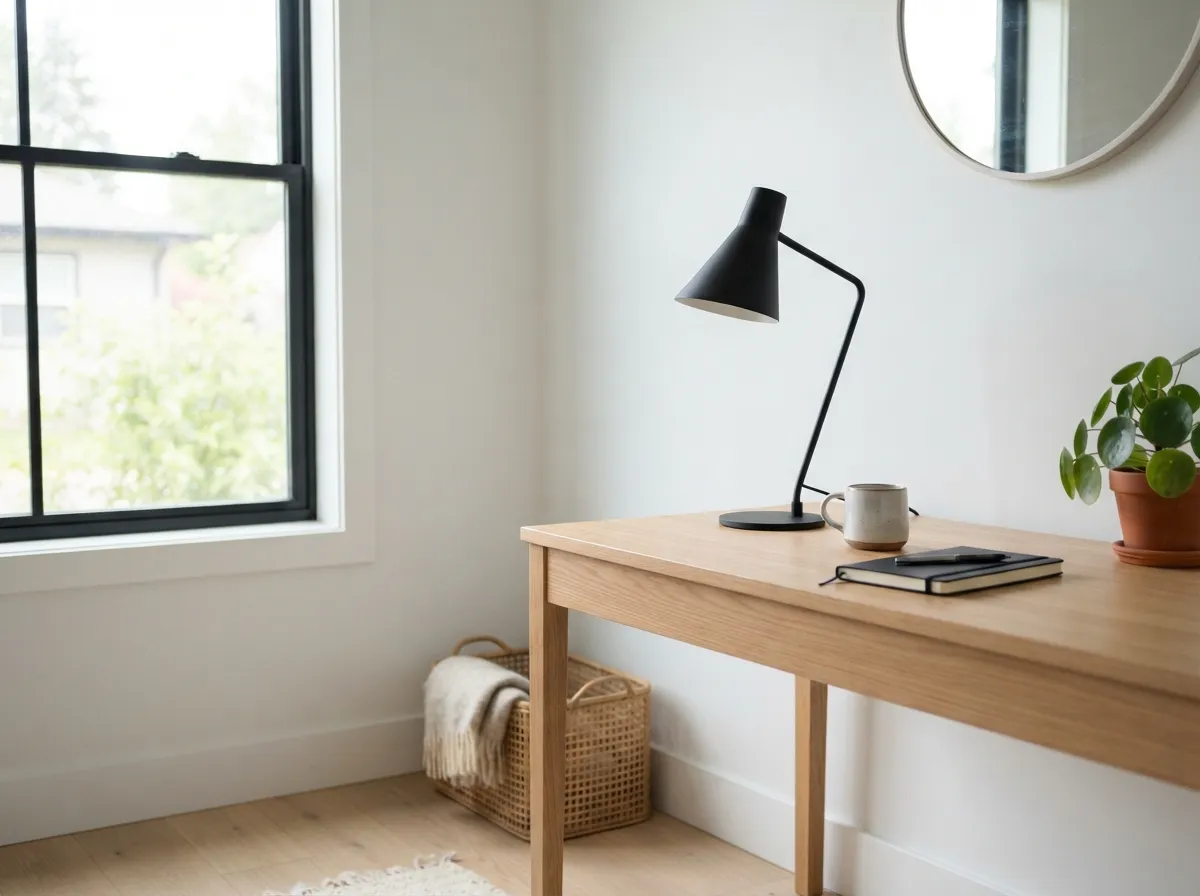 11. Desk Lamp with Clean Lines