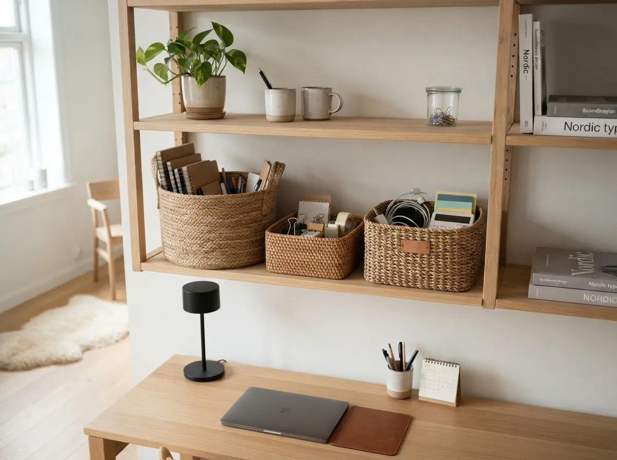 13. Natural Fiber Storage Baskets